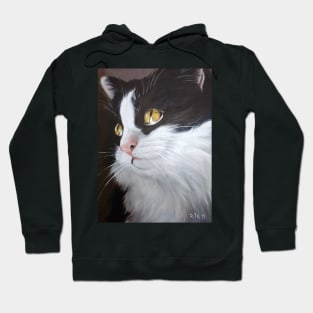 Black and White Tuxedo Cat Hoodie